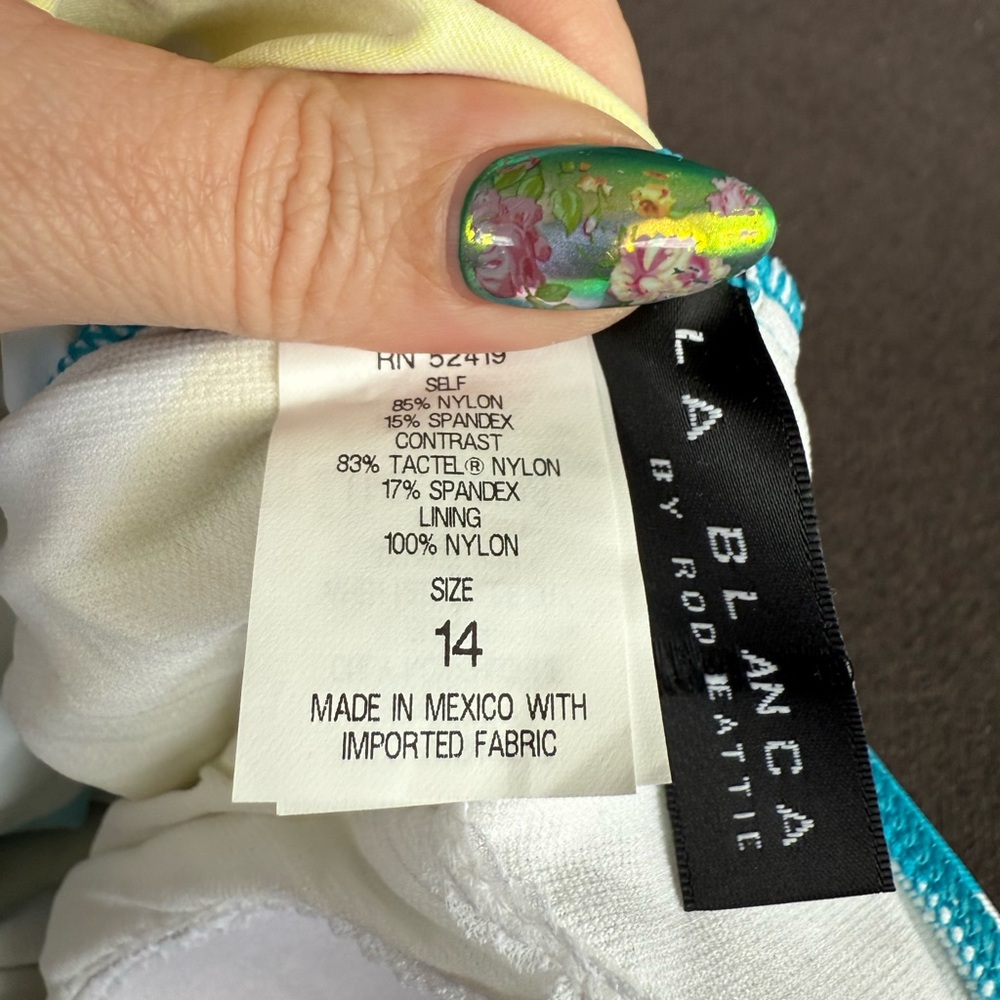 La Blanca Multicolor Striped One Piece Swimsuit - Picture 3 of 3
